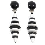 Langani Oorclips zwart/wit 1076292031