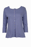 Jalfe 12286-1-434 shirt lange mouw met knopen ekologisch katoen lila/paars