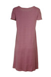 Jalfe 11858-1-407Q jurk met knopen ekologisch katoen rose-roodbordeaux