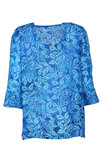 Unikat Artwear kleding blouse 122 blauw