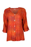 Unikat Artwear kleding blouse 122 rood