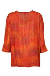 Unikat Artwear kleding blouse 122 rood