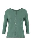 Jalfe 12286-1-408H shirt lange mouw met knopen ekologisch katoen groen-blauwgroen