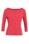 Jalfe 12286-1-406D shirt lange mouw met knopen ekologisch katoen rose-oranjerood