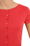 Jalfe 11927-406D shirt met knopen ekologisch katoen rose-oranjerood