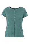 Jalfe 11927-408H shirt met knopen ekologisch katoen groen/blauwgroen