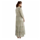 Zen Ethic zomerjurk Daisy Hibis vest country, groen bruin
