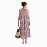 Zen Ethic zomerjurk Plissee Tree rood blauw