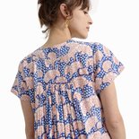 Zen Ethic zomerjurk Col V Petula blue ocean, blauw rood