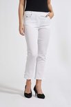 Laurie broek, model Hannah Regular Cropped basis tencel wit 28362-10122