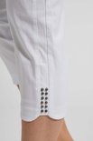 Laurie broek, model Dora Regular Capri 3/4 basis viscose wit 28042-10970