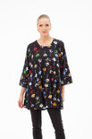 Aino Tuniek Bianca zwarte met multicolor print