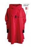 Blaest Poncho model Bergen rood