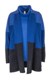 EO-design Vest lang donkerblauw kobalt blauw