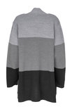 EO-design Vest lang zwart grijs lichtgrijs