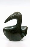 Stenen tuinbeeld uniek vogel, Watching over us, Tengenenge 31 cm stenen dier