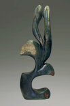 Stenen tuinbeeld uniek, Bloem abstract
