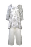 Blueberry Italia linnen broek wit 9029