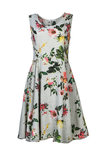 Blueberry Italia linnen jurk grijs 51042-46