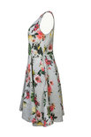Blueberry Italia linnen jurk grijs 51042-46