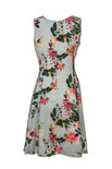 Blueberry Italia linnen jurk grijs 51042-46
