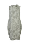 Blueberry Italia linnen jurk grijs 9043-45