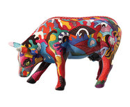 Cow Parade 47423 M Partying with Pi-COW-sso