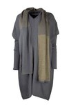 Austriandesign jurk tuniek, V-Pullover lange mouw blauw/goud