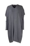 Austriandesign jurk tuniek, V-Pullover lange mouw blauw/goud