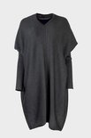 Austriandesign jurk tuniek, V-Pullover lange mouw antraciet