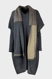 Austriandesign jurk tuniek, V-Pullover lange mouw antraciet