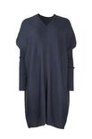 Austriandesign jurk tuniek, V-Pullover lange mouw blauw