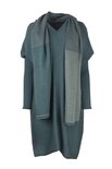 Austriandesign jurk tuniek, V-Pullover lange mouw petrol