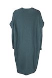Austriandesign jurk tuniek, V-Pullover lange mouw petrol