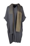Austriandesign jurk tuniek, V-Pullover zonder mouw blauw/goud