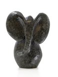 Stenen beeld olifant abstract 1 dier, 10 cm hoog, groen