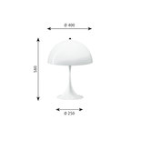 Louis Poulsen Panthella tafellamp acryl, verlichting