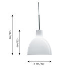 Louis Poulsen Toldbod 220 glas hanglamp