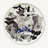 Marimekko servies Oiva klein bord wit/zwart 100 years Finland 20 cm 068605-195
