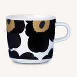 Marimekko servies Oiva/Unikko koffiekop zwart 2 dl 063429-030