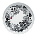Marimekko servies Oiva bord wit/zwart/rood 32 cm 066680-194