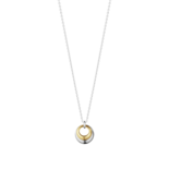 Georg Jensen sieraad, ketting Curve 501A zilver/goud 45 cm
