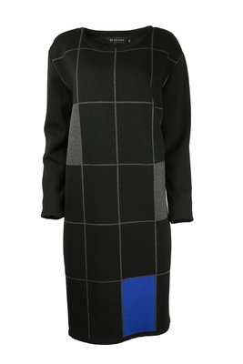 Karvinen Rastar jurk H022 zwart kobalt grijs