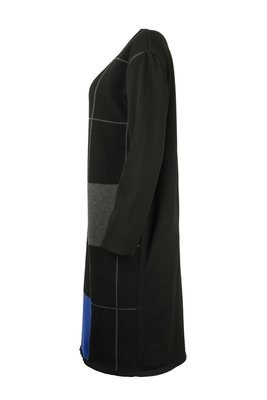 Karvinen Rastar jurk H022 zwart kobalt grijs