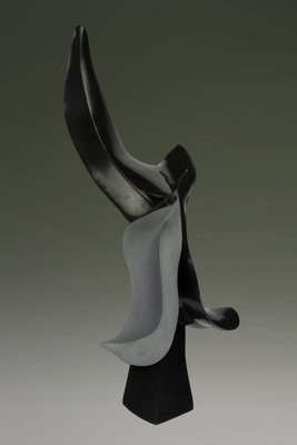 Stenen tuinbeeld uniek, Bloem abstract