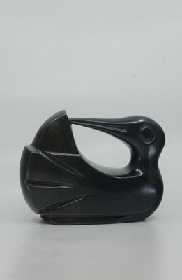 Stenen beeld uniek dier, Washing bird, Kambue Benaya, Tengenenge