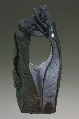 Stenen tuinbeeld uniek familie, Caring family abstract