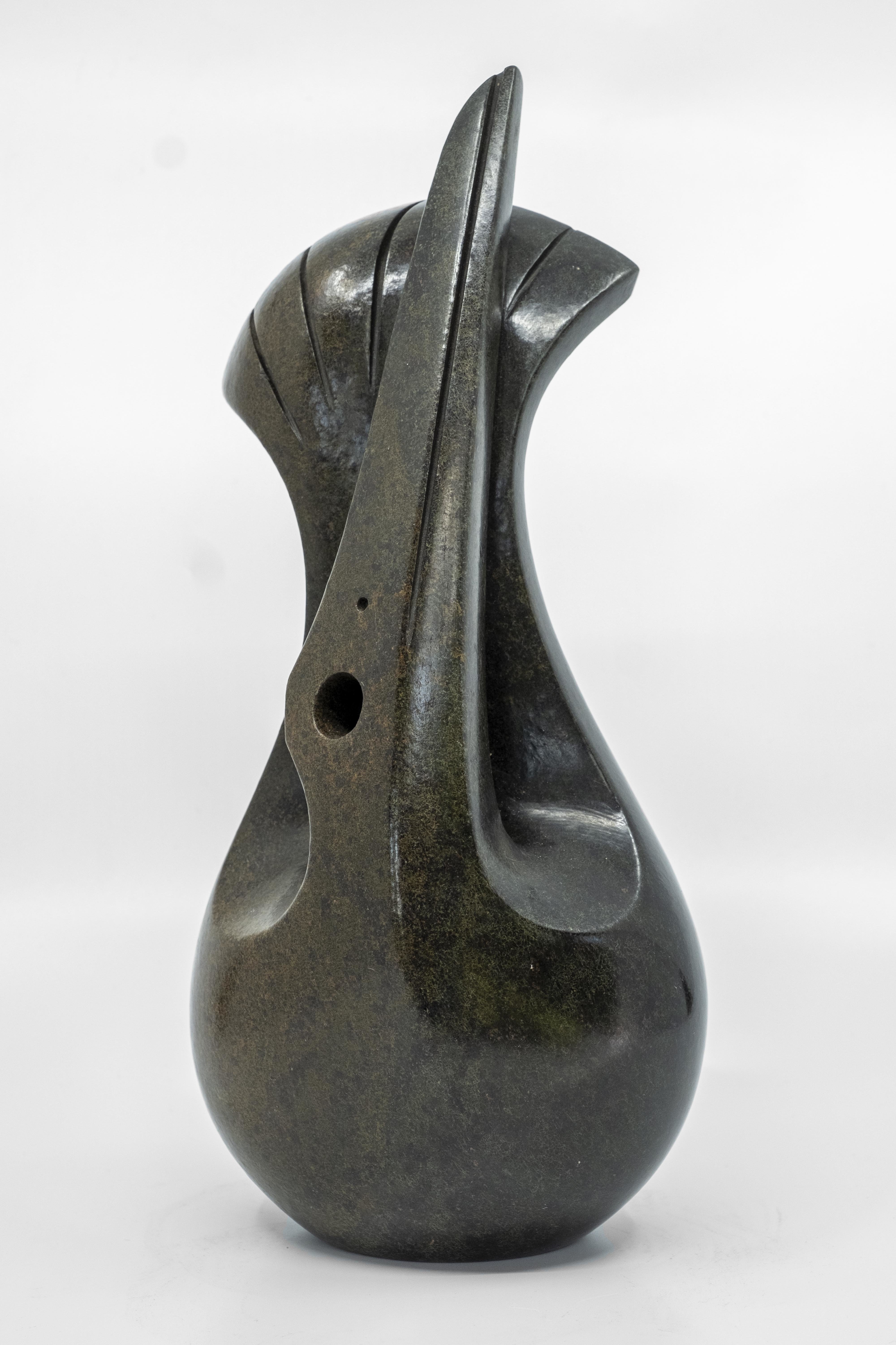 Stenen beeld uniek dier, Stretching bird, Tengenenge