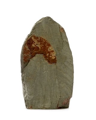 Stenen beeld embryo natural 1 persoon, 10 cm hoog, groen