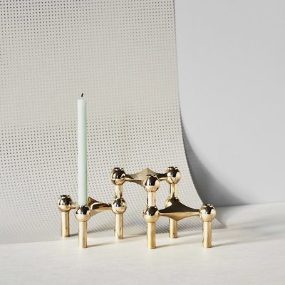 Stoff Nagel Kaarsenhouder goud glanzend 9005